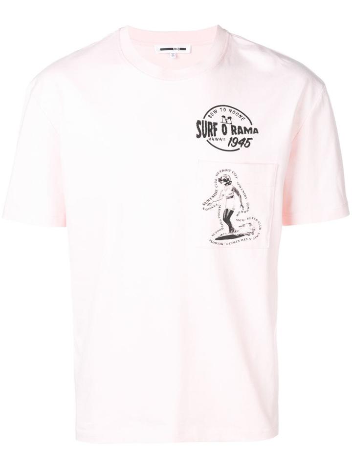 Mcq Alexander Mcqueen Surf O Rama Pocket T-shirt - Pink