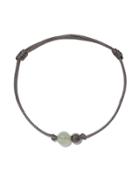 Shamballa Jewels 18kt Black Gold, Diamond And Aquamarine Cord Bracelet