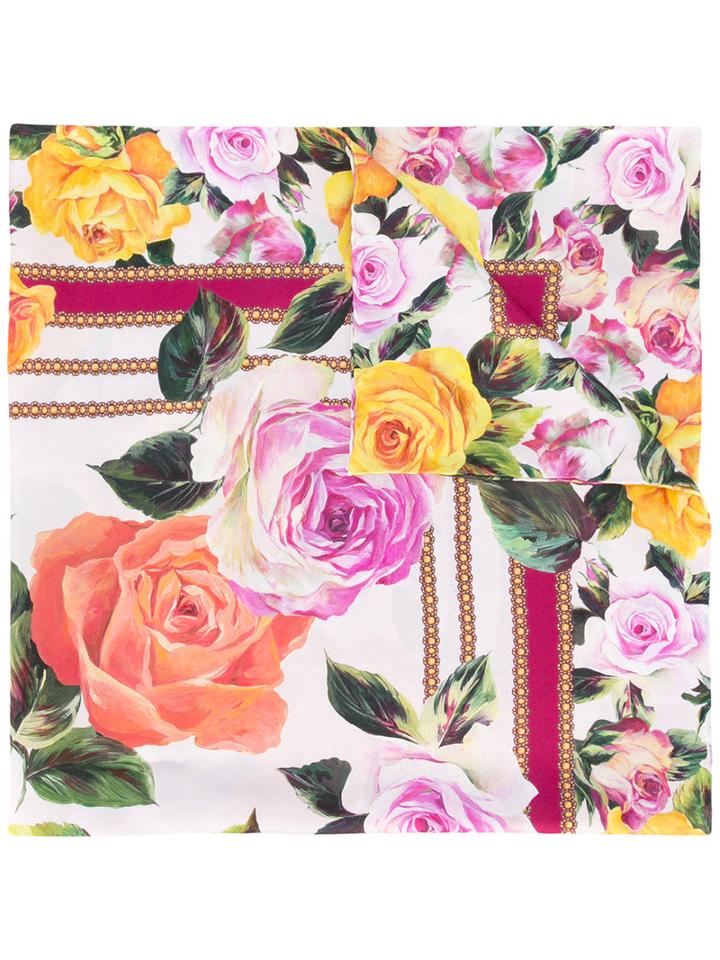 Dolce & Gabbana - Rose (pink) Print Scarf - Women - Silk - One Size, Silk