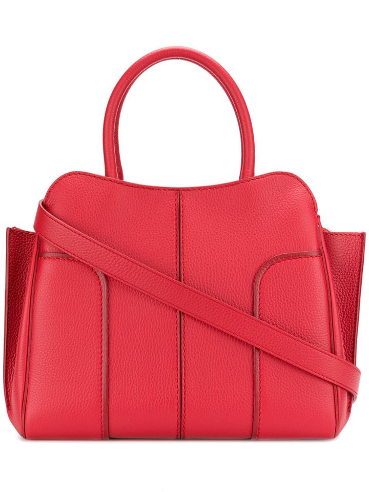 Tod's Panelled Tote - Red