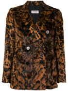 Alberto Biani Leopard Faux Fur Jacket - Brown