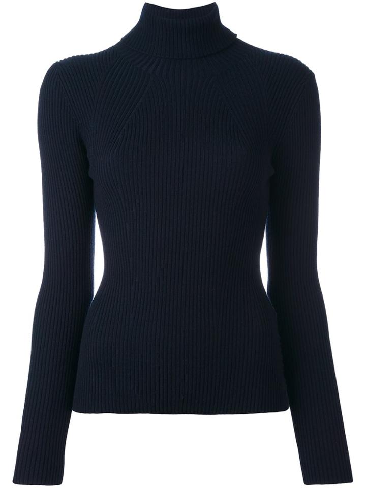 3.1 Phillip Lim Ribbed Roll Neck Jumper - Blue