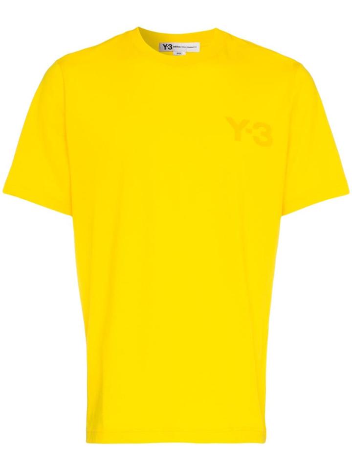 Y-3 Y3 Sml Logo Tee Yel - Yellow & Orange