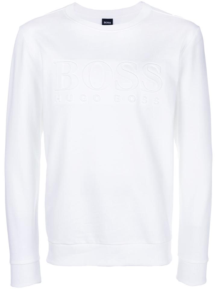 Boss Hugo Boss Embossed Logo Sweatshirt - White