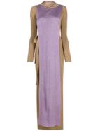 Missoni Long Layered Knit Dress - Purple