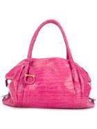 Ferragamo Vintage Crocodile Effect Tote, Women's, Pink/purple