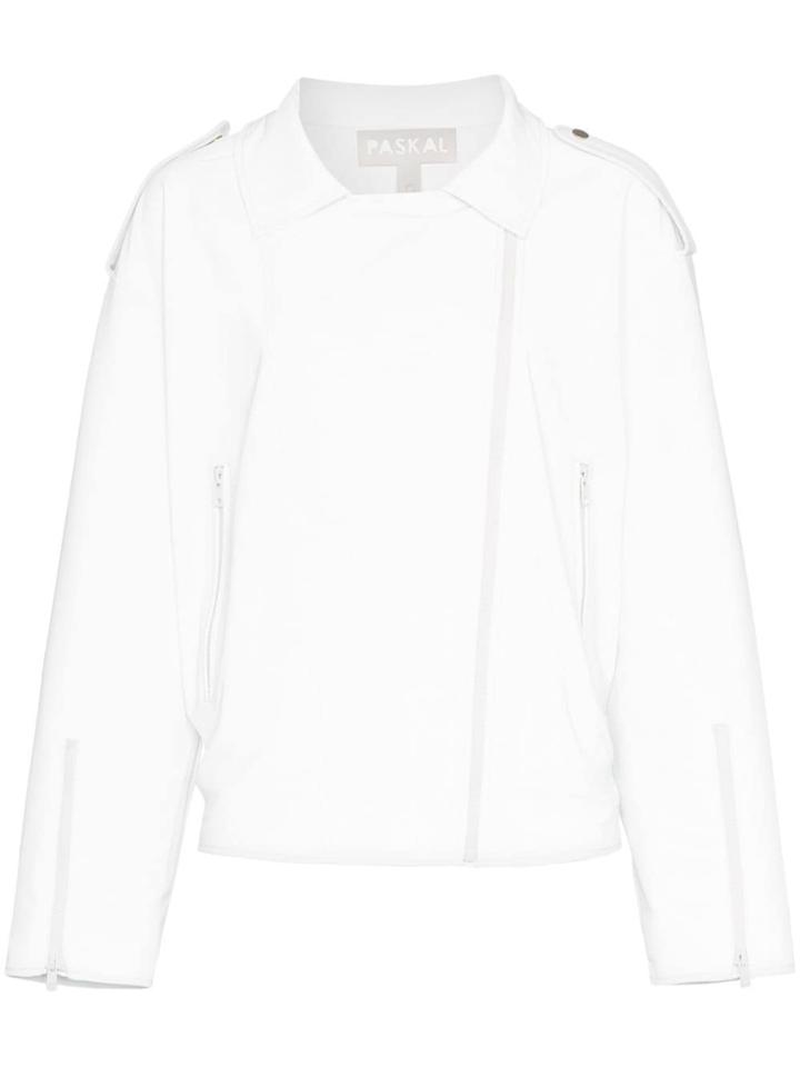 Paskal Paskl Lthr Jkt Ls Rflctve - White