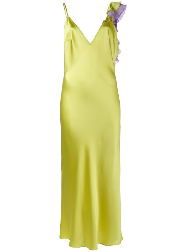 Natasha Zinko Ruffle Trim Dress - Yellow & Orange