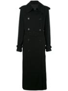 Acne Studios Button Up Trench Coat, Women's, Size: 38, Black, Triacetate/viscose