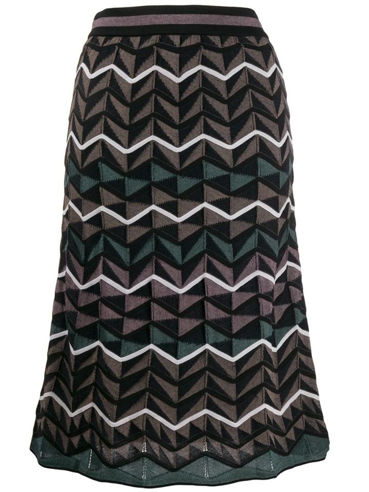 M Missoni Knitted Midi Skirt - Black