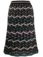 M Missoni Knitted Midi Skirt - Black