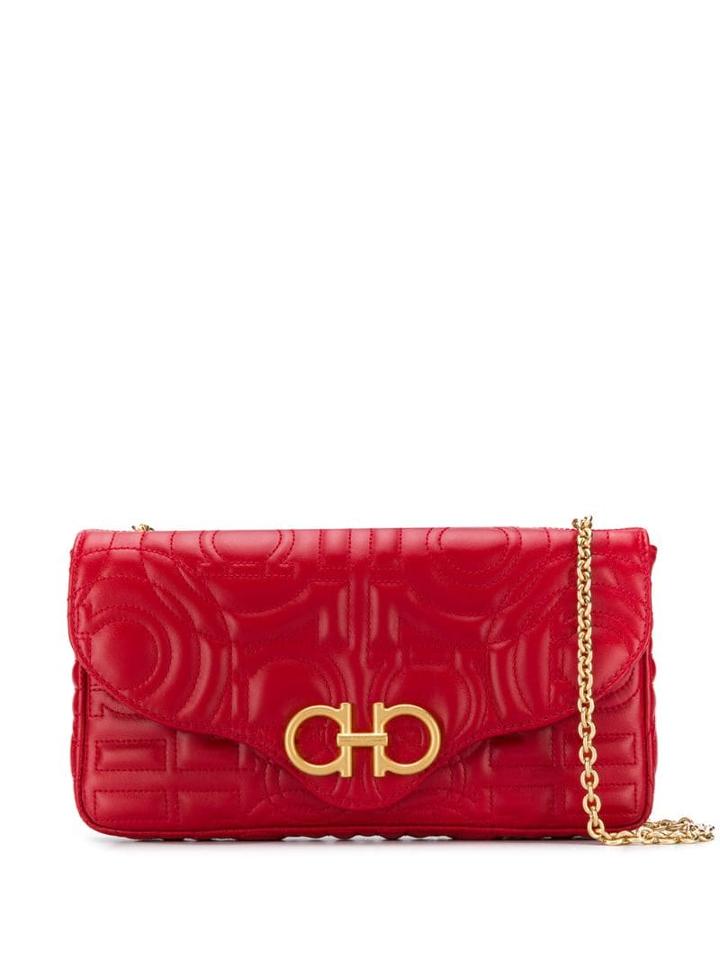 Salvatore Ferragamo Quilted Gancini Mini Bag - Red