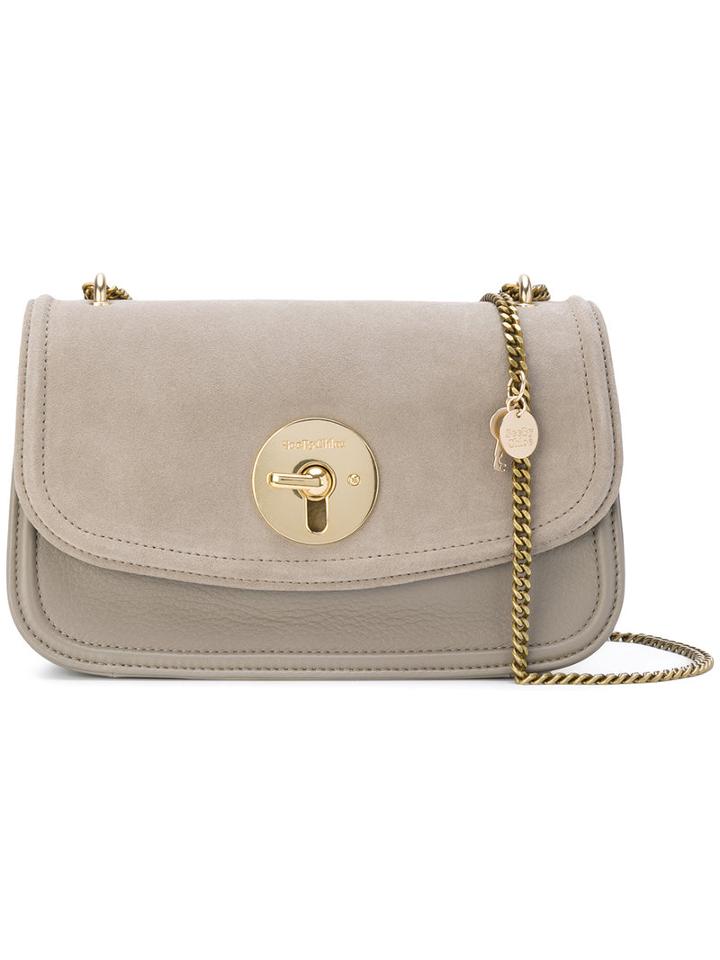 See By Chloé - Lois Shoulder Bag - Women - Sheep Skin/shearling - One Size, Grey, Sheep Skin/shearling