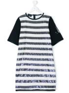 Diesel Kids - Sequined Striped Dress - Kids - Cotton/polyester/spandex/elastane - 16 Yrs, Girl's, Blue