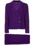 Chanel Vintage Fitted Skirt Suit - Pink & Purple