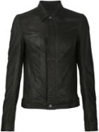 Rick Owens Classic Buttoned Jacket, Men's, Size: 52, Black, Leather