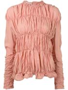 Marni - Falchi Top - Women - Silk/acetate - 40, Nude/neutrals, Silk/acetate