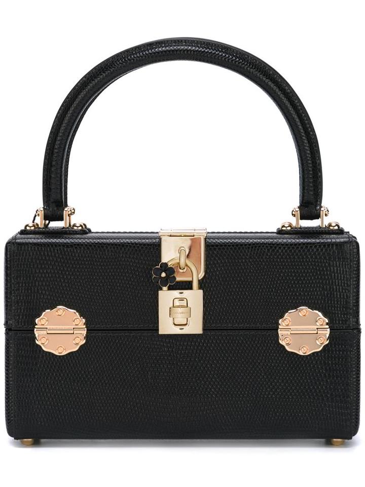 Dolce & Gabbana 'dolce' Box Tote, Women's, Black, Leather/metal (other)