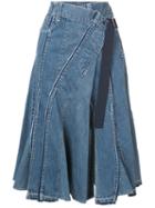 Sacai - Mermaid Denim Skirt - Women - Cotton - 2, Blue, Cotton