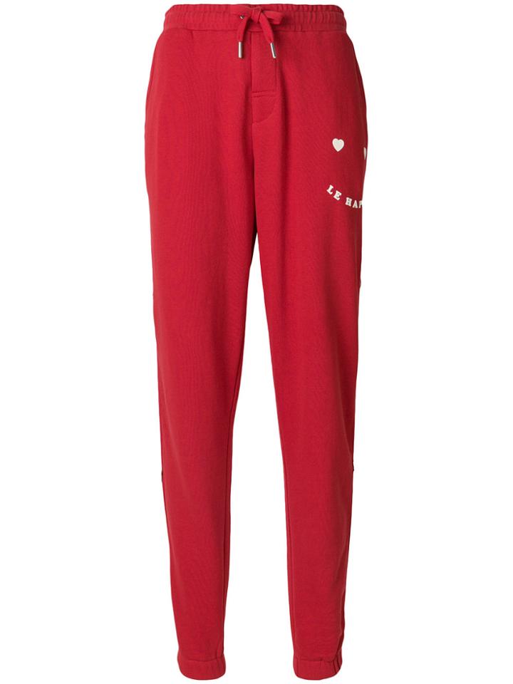 Zoe Karssen Le Happy Flocked Joggers - Red