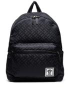 Versace Greek Key Embossed Backpack - Black