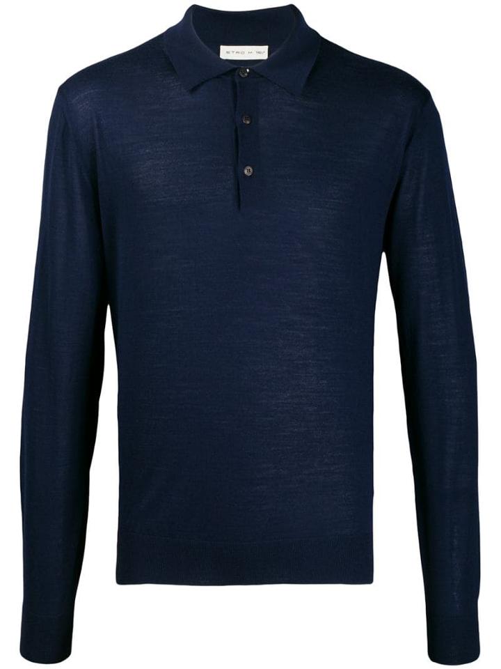 Etro Polo Neck Jumper - Blue