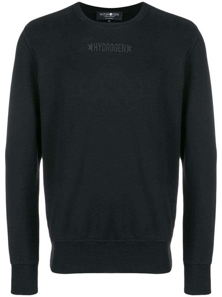 Hydrogen Long Sleeved Logo T-shirt - Black