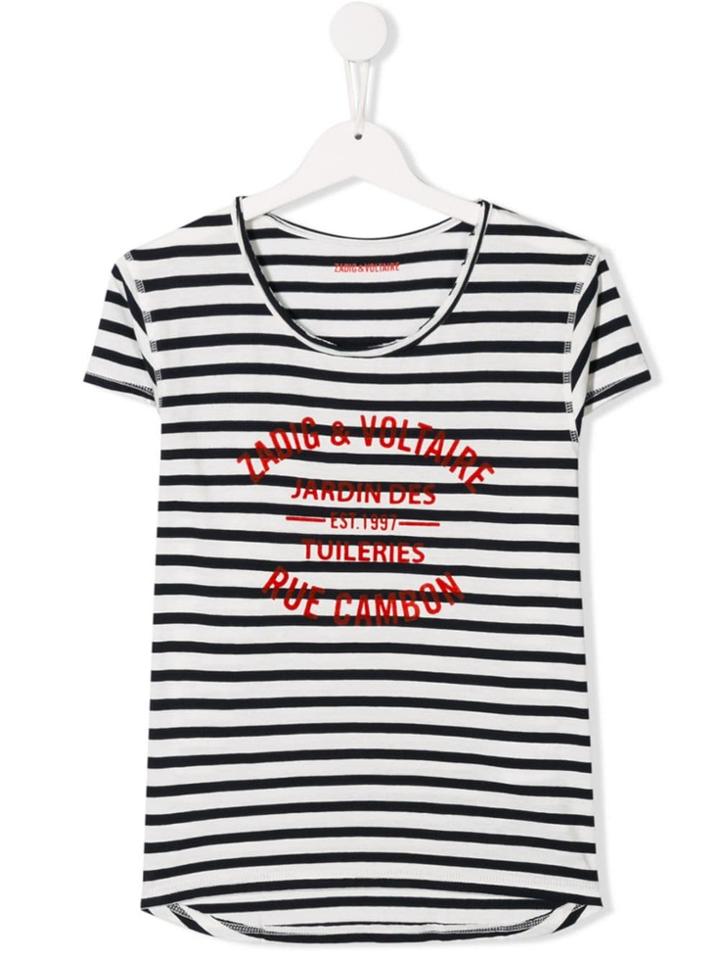 Zadig & Voltaire Kids Teen Striped T-shirt - Blue