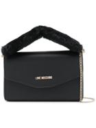 Love Moschino Shearling Handle Tote Bag - Black