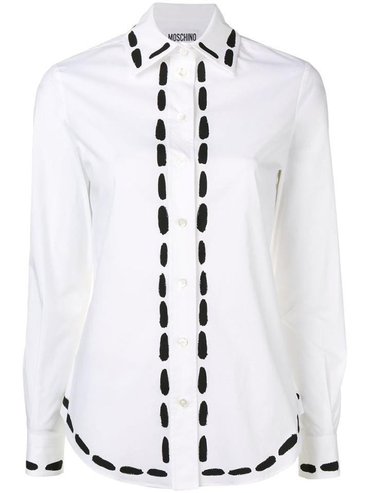 Moschino Stitchings Print Shirt - White