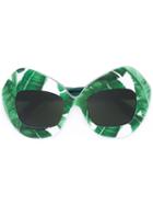 Dolce & Gabbana Banana Leaf Print Sunglasses