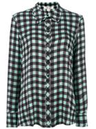 Dvf Diane Von Furstenberg Check Long-sleeved Shirt - Green