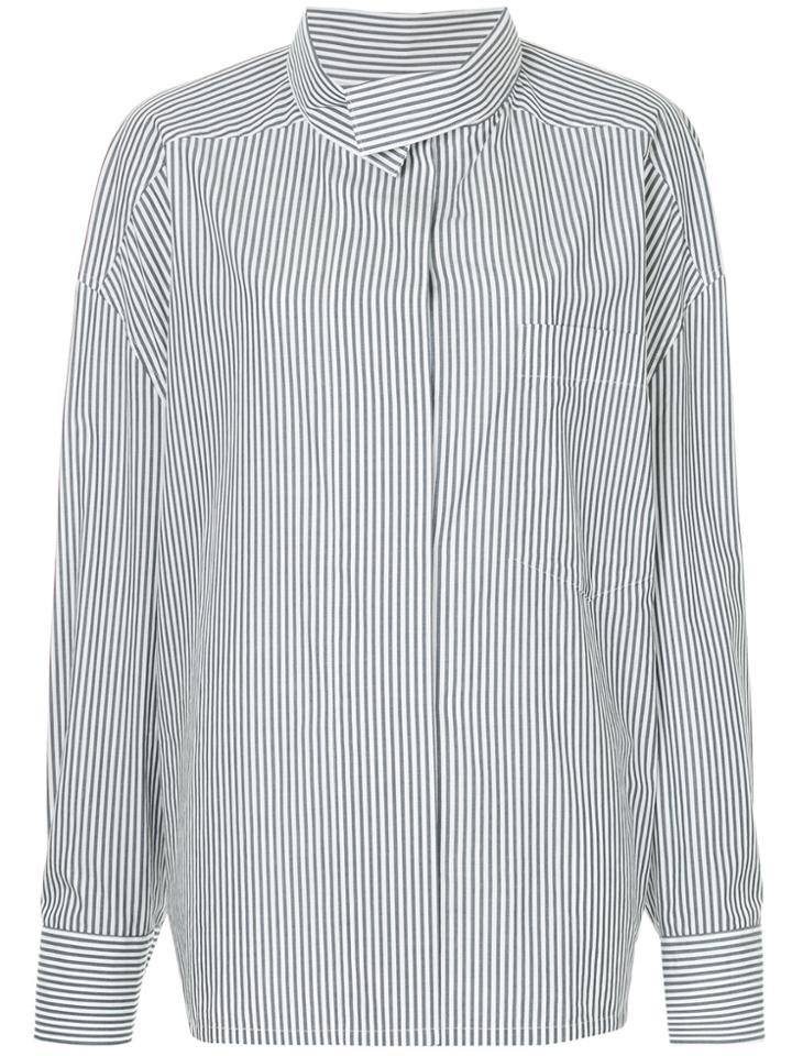 Kolor Striped Oversized Shirt - Blue
