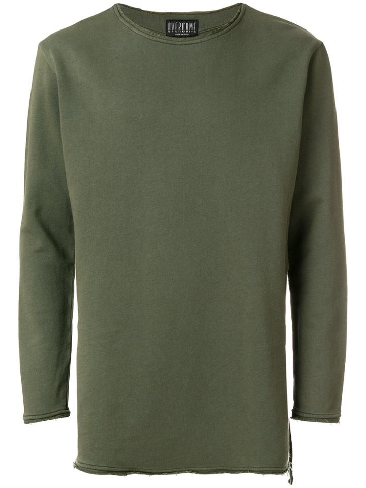 Overcome Frayed Edges Sweatshirt - Green