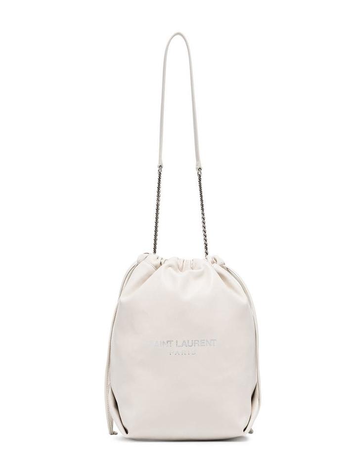 Saint Laurent Teddy Pouch Shoulder Bag - White