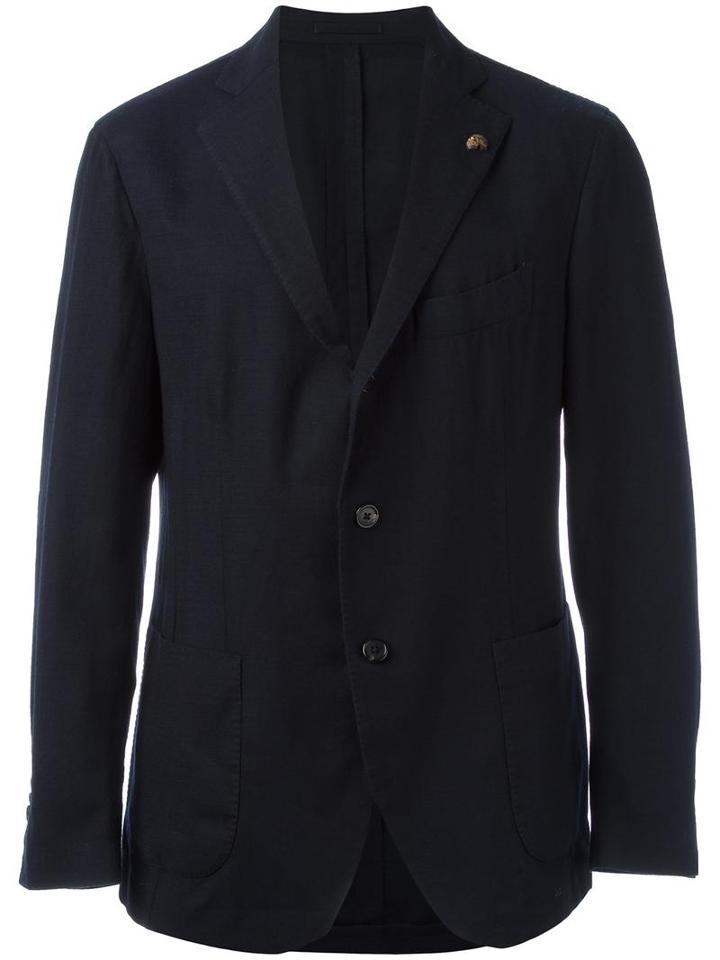 Gabriele Pasini Three Button Blazer, Men's, Size: 50, Blue, Wool