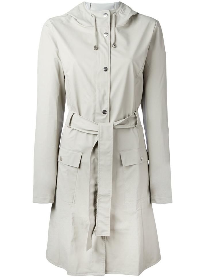 Rains - Zip-up Coat - Women - Polyester/polyurethane - Xs, Grey, Polyester/polyurethane