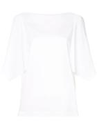 Juun.j Oversized Gathered Sleeve Blouse - White