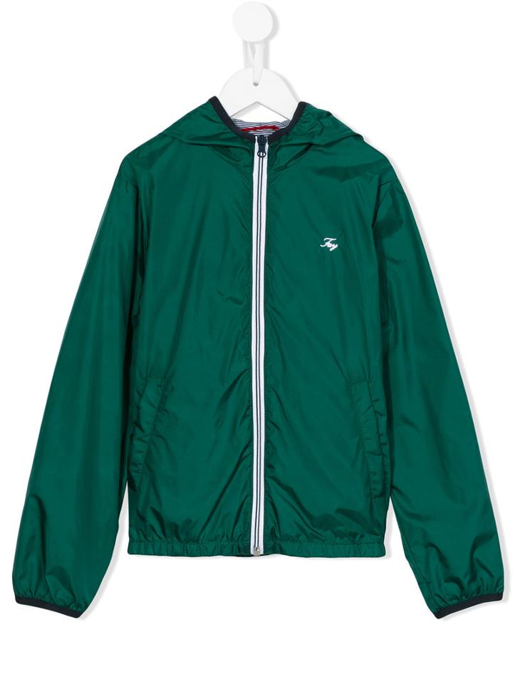 Fay Kids - Lightweight Hooded Jacket - Kids - Cotton/polyimide - 8 Yrs, Green