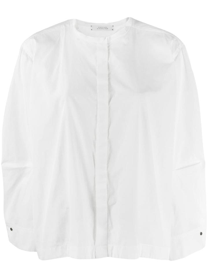 Dorothee Schumacher Mandarin Collar Blouse - White