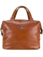 Chanel Vintage Cc Logos Hand Tote Bag, Women's, Brown