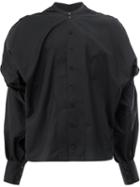 Christopher Nemeth - Band Collar Shirt - Men - Cotton - One Size, Black, Cotton