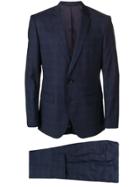 Boss Hugo Boss Tartan Pattern Suit - Blue