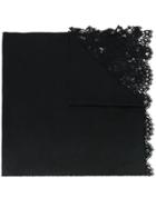 Ermanno Scervino Lace Inserts Scarf - Black