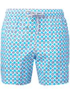 Capricode - Printed Swim Shorts - Men - Nylon - M, Blue, Nylon