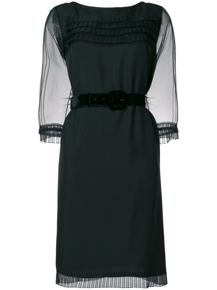 Marc Jacobs Ruffle Trim Dress - Black