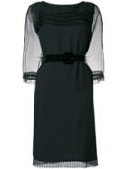 Marc Jacobs Ruffle Trim Dress - Black