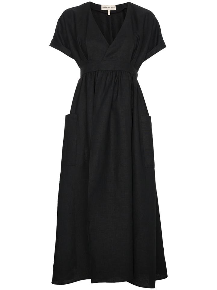 Mara Hoffman Ingrid Wrap Midi Dress - Black