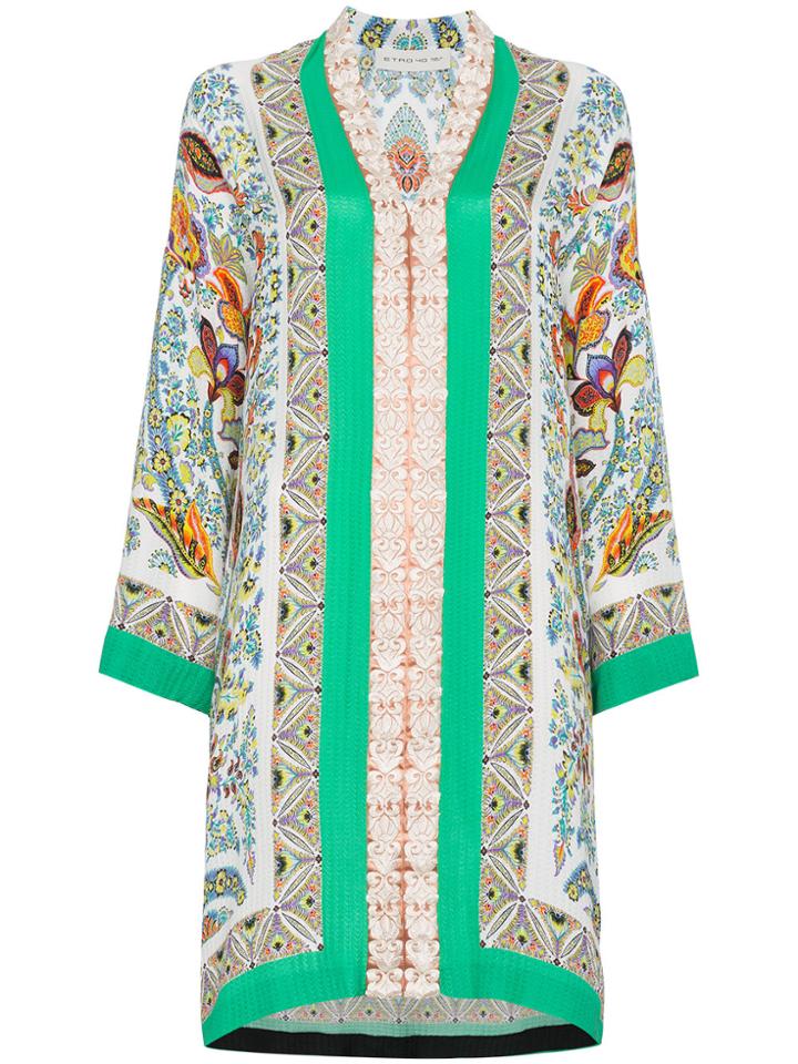 Etro Silk Paisley Print Kaftan - Multicolour