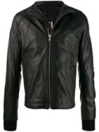 Rick Owens Zipped Leather Jacket - Black